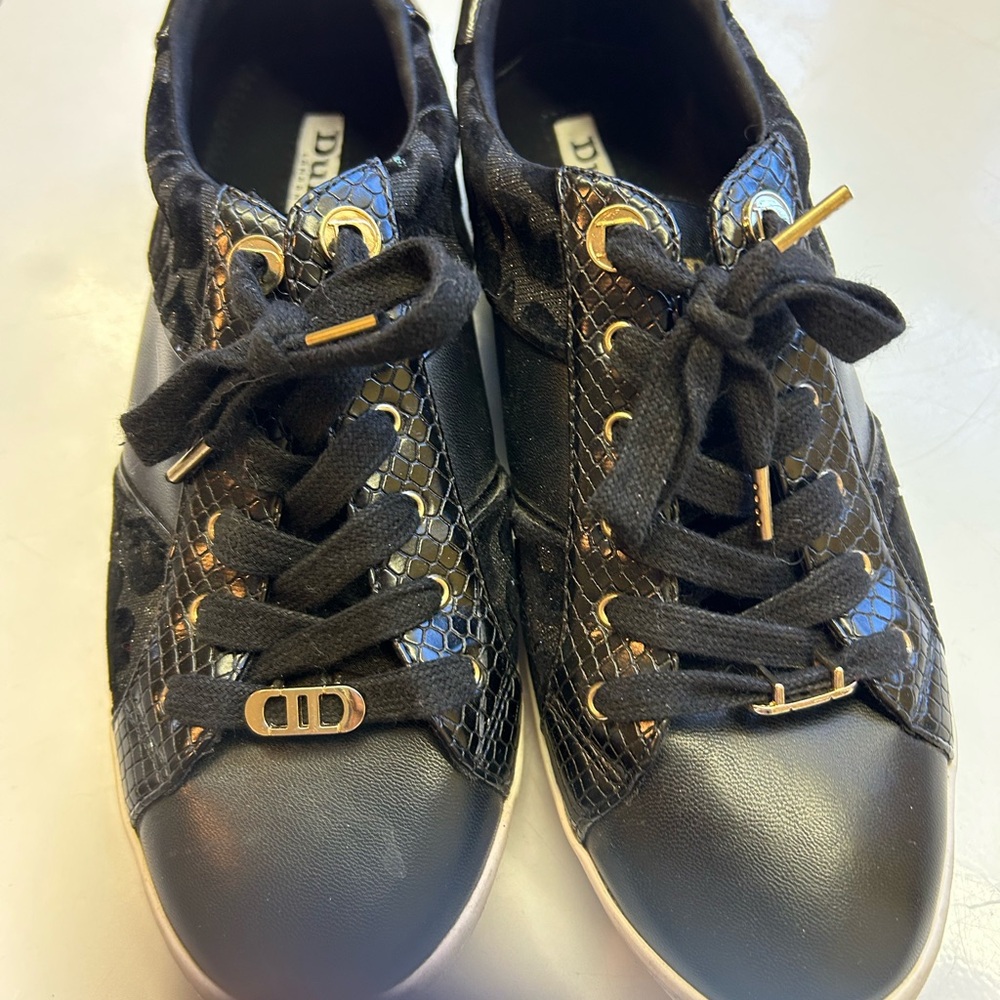 Dune London Black Sneakers Sz 38